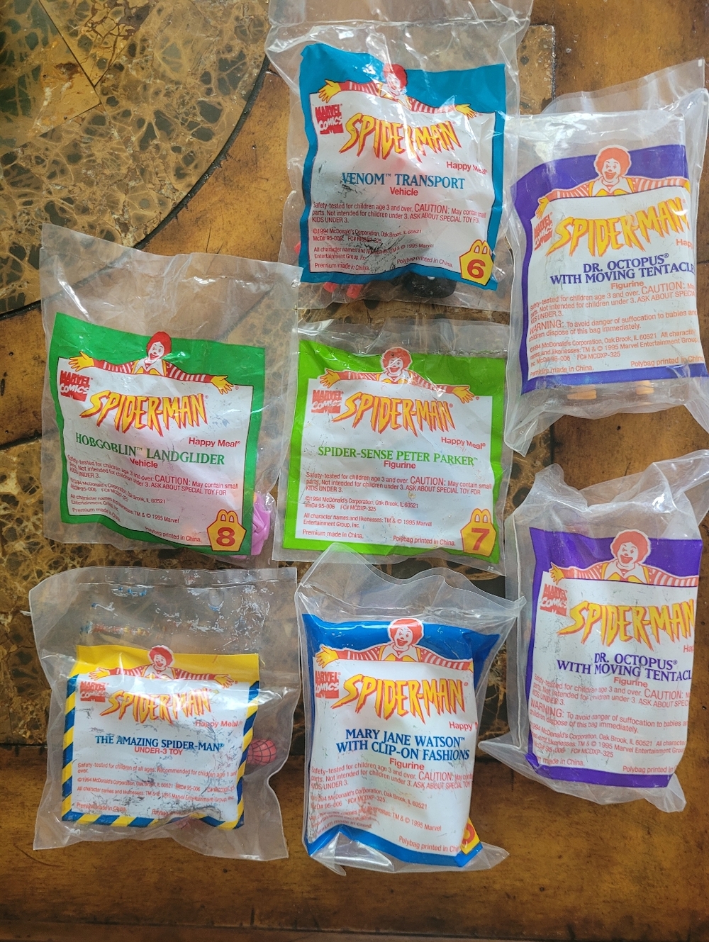 McDonald's Vintage Spider-Man Happy Meal Toys